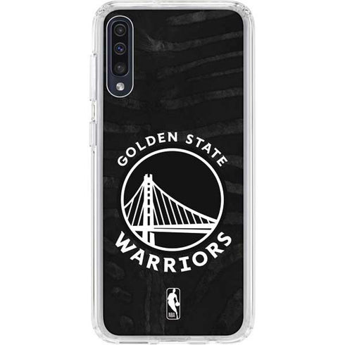 NBA Golden State Warriors Black Animal Print Galaxy A50 Clear Case